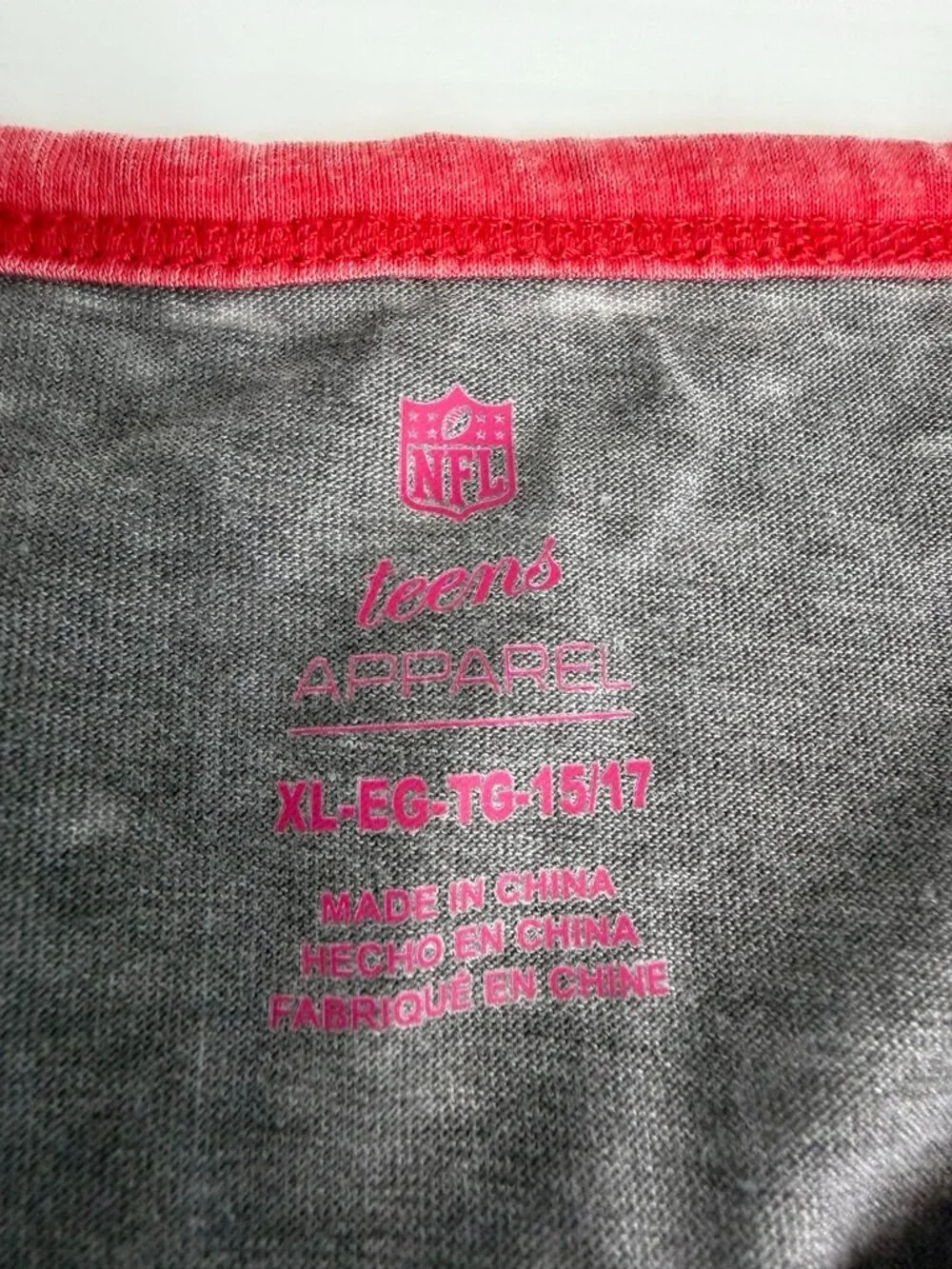 Tampa Bay Buccaneers Shirt Girl Extra Large Teen Spell Out Flag Party Run Gym Ex